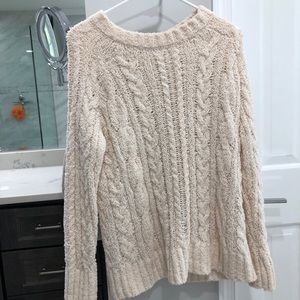 knit cream sweater